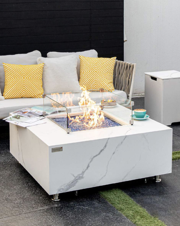 BIANCO Marble Porcelain | Fire Table