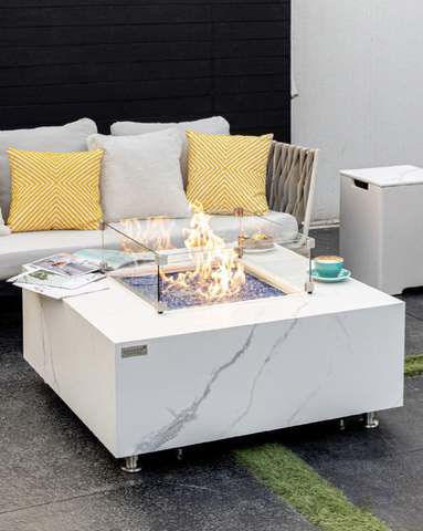 BIANCO Marble Porcelain | Fire Table